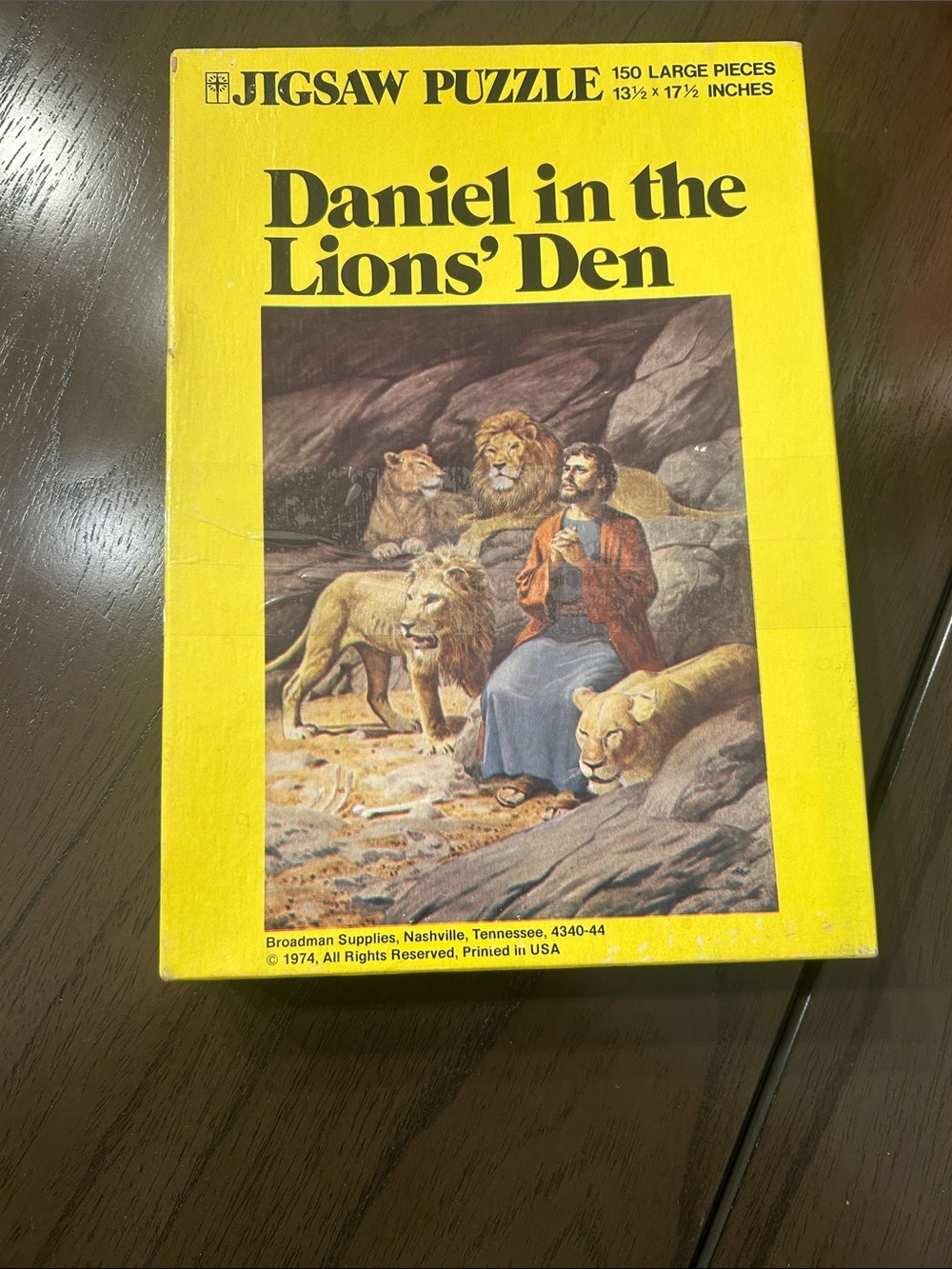Broadman Supplies Daniel in the Lions' Den Religious Puzzle 150pc Vintage 1974